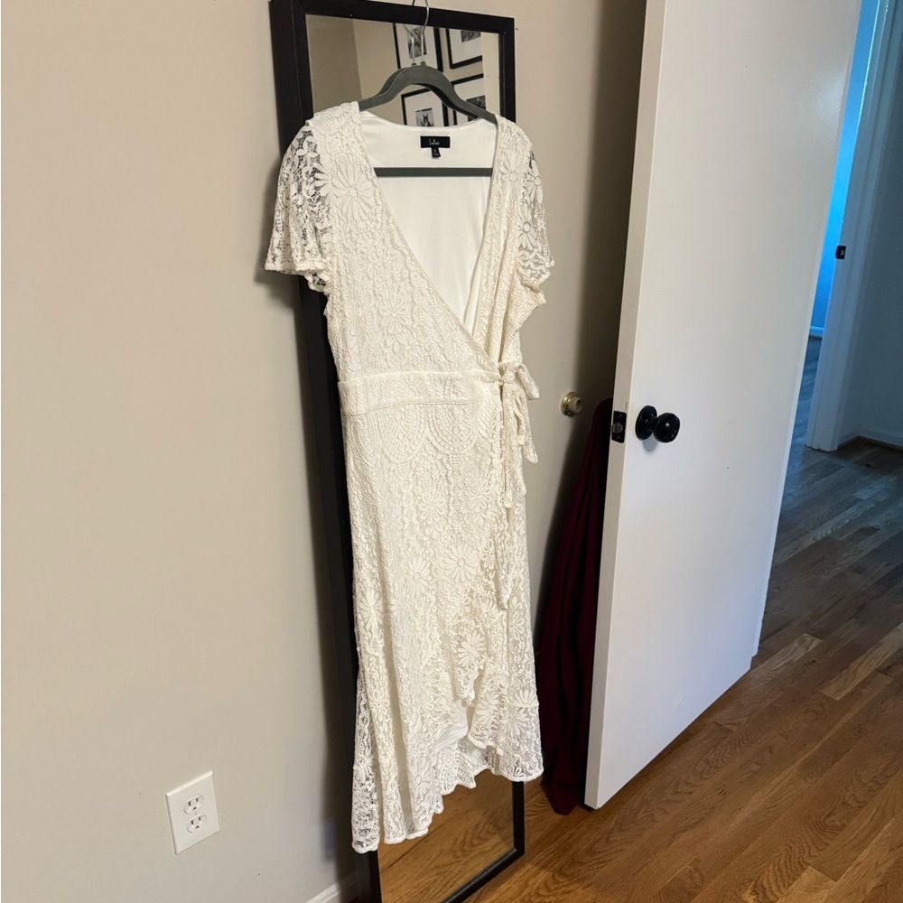 White Lulus Lace Dress